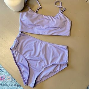 Andie Lavender Two Piece Swimsuit